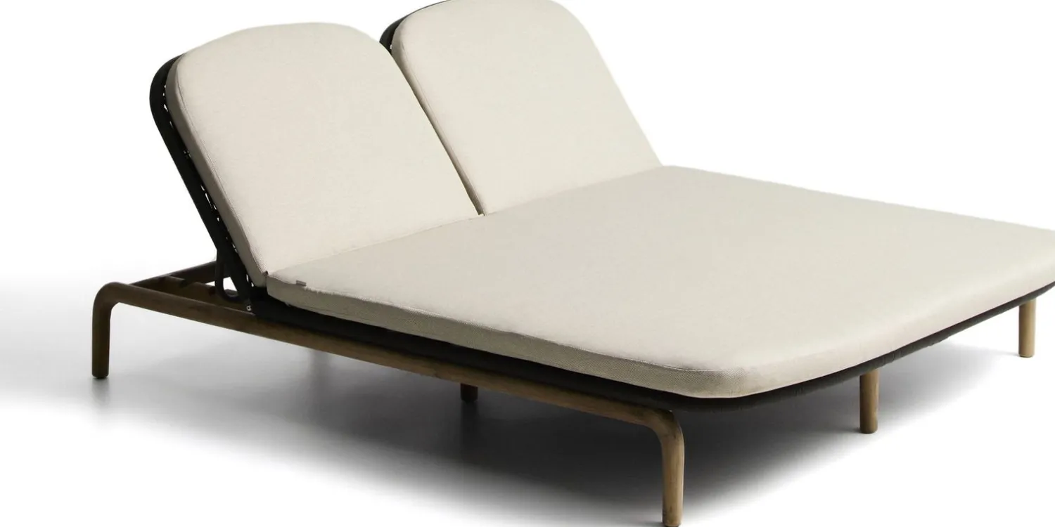 Tuinstoelen-Kave Home Alipa 2-persoons Ligstoel Antraciet