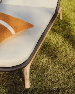 Tuinstoelen-Kave Home Alipa 2-persoons Ligstoel Antraciet