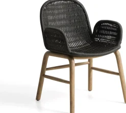 Tuinstoelen-Kave Home Alipa Tuin Armstoel Antraciet