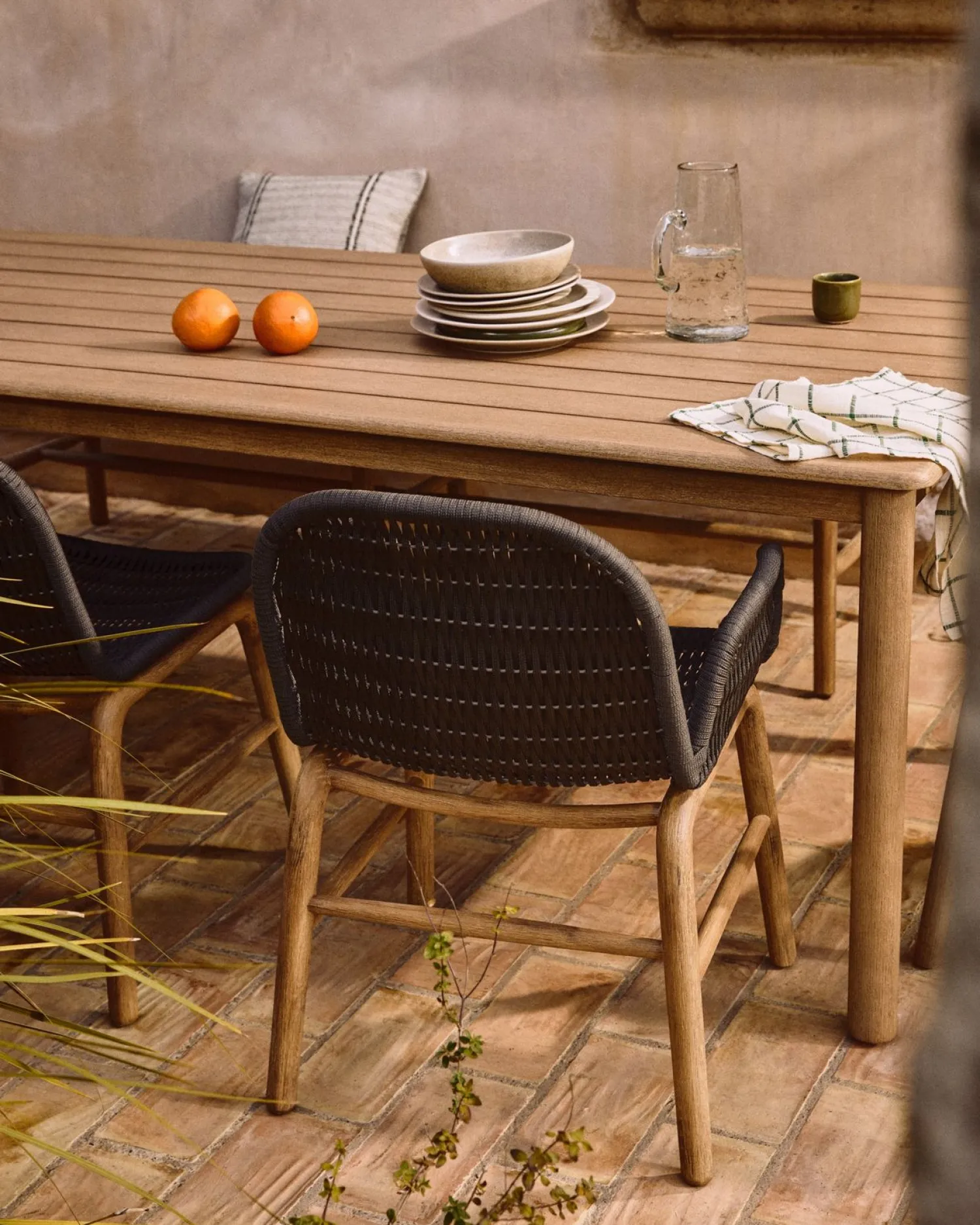 Tuinstoelen-Kave Home Alipa Tuin Armstoel Antraciet