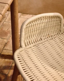 Tuinstoelen-Kave Home Alipa Tuin Armstoel Ecru