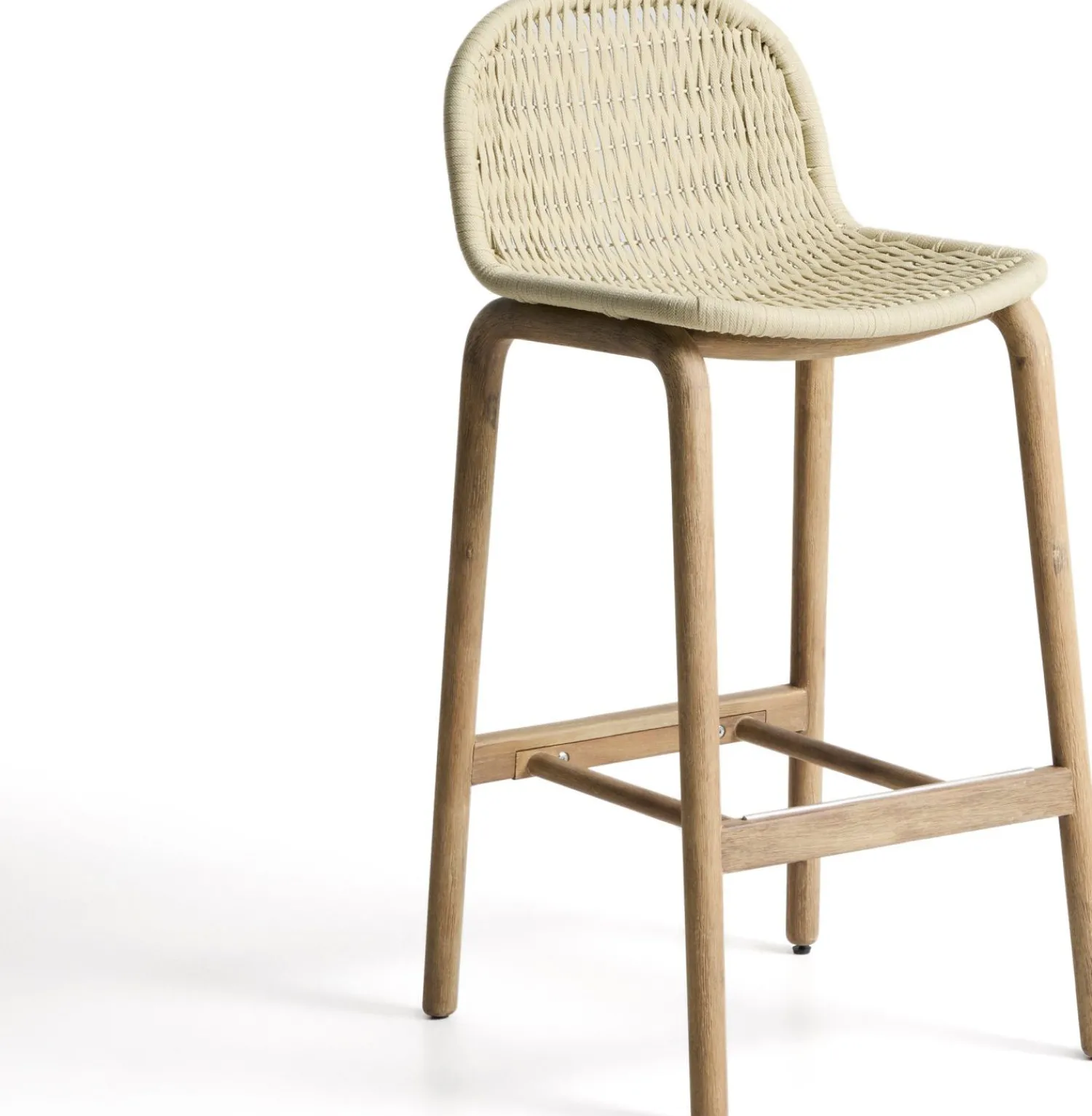 Tuinstoelen-Kave Home Alipa Tuin Barkruk Ecru