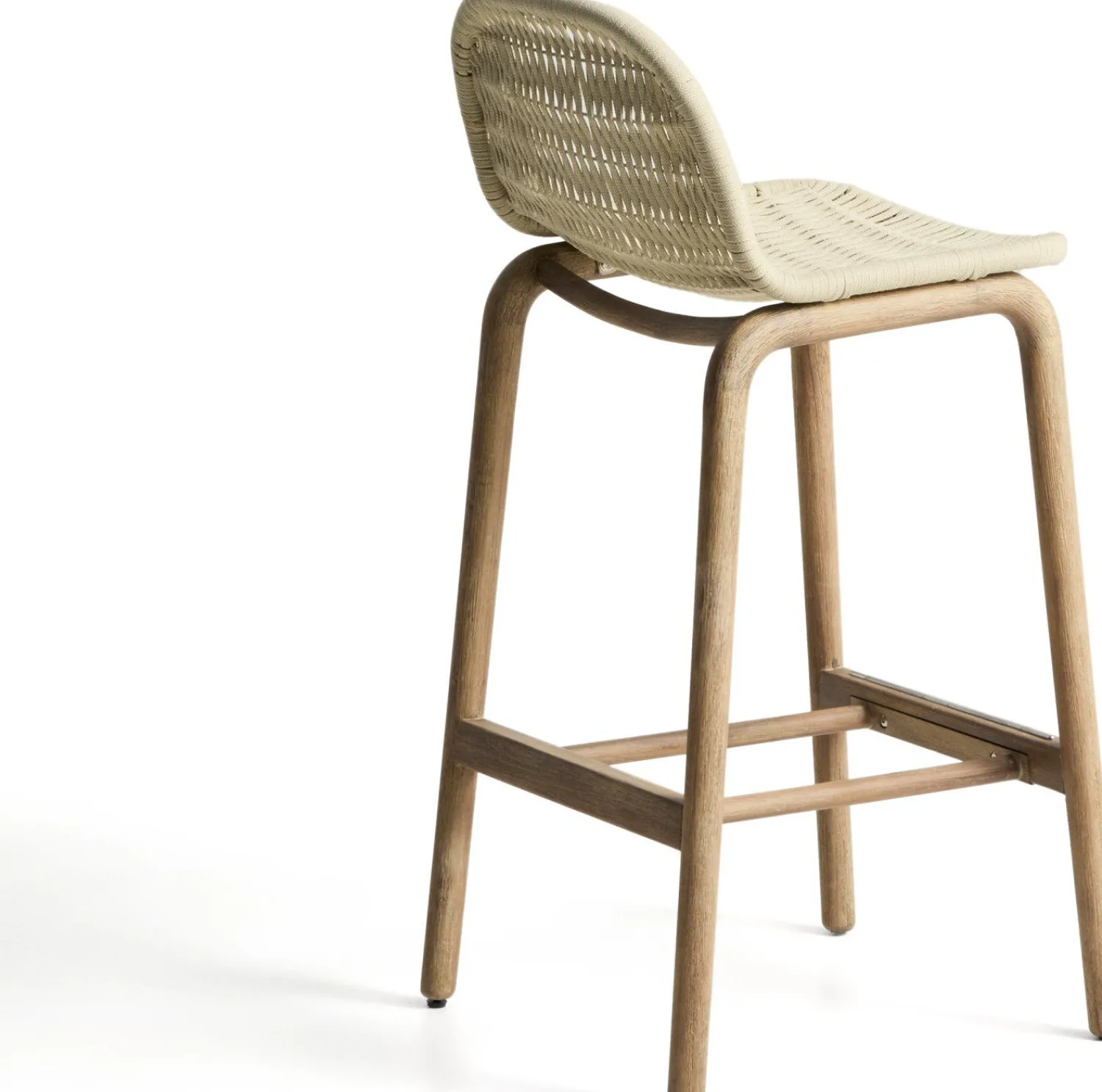 Tuinstoelen-Kave Home Alipa Tuin Barkruk Ecru