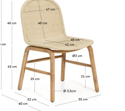 Tuinstoelen-Kave Home Alipa Tuinstoel Ecru