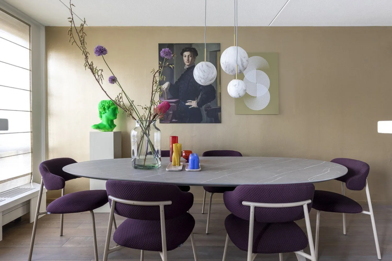 Design Stoelen|Eetkamerstoelen Zonder Armleuning-Artifort Aloa Eetkamerstoel Roze, Rood