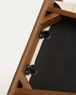 Tuinstoelen|Eetkamerstoelen Met Armleuning-Kave Home Alocs Eetkamerstoel Beige, Walnoot