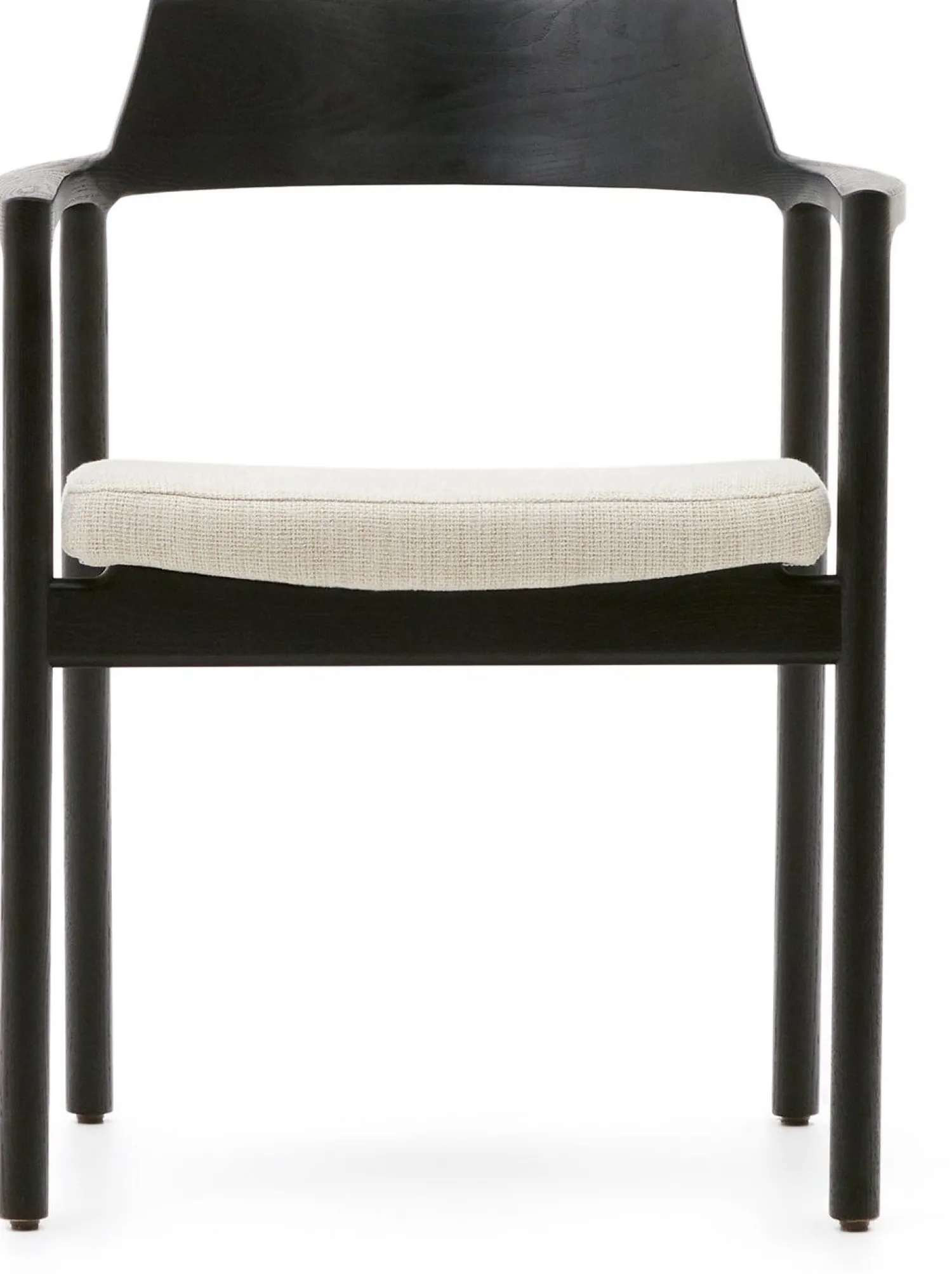 Eetkamerstoelen Met Armleuning-Kave Home Alocs Eetkamerstoel Beige, Zwart