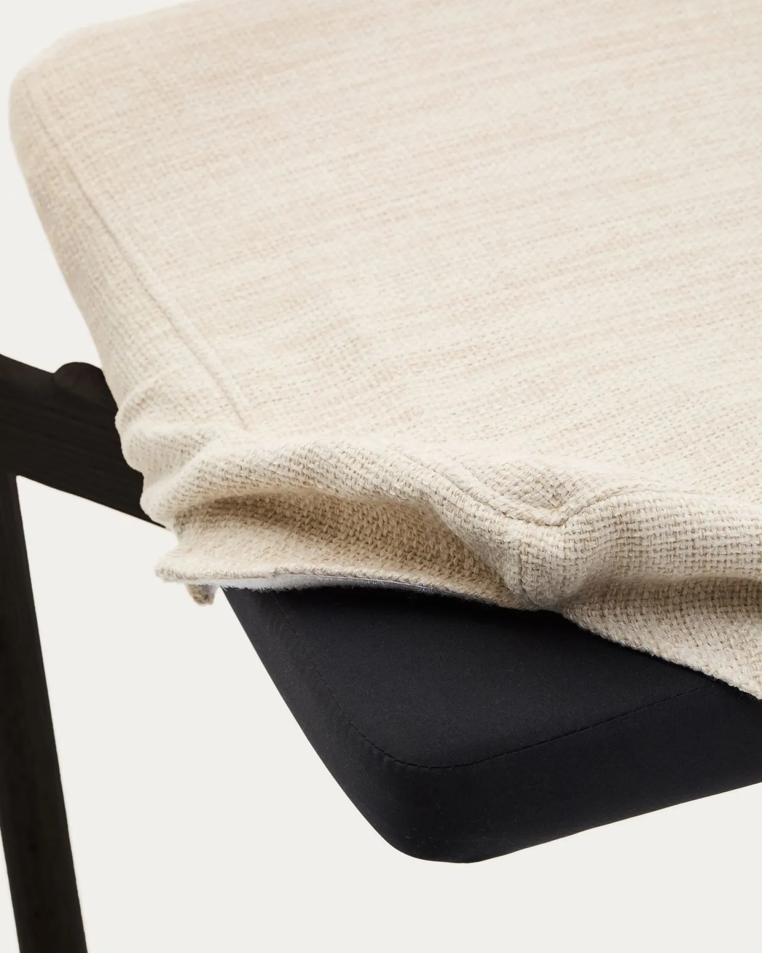 Eetkamerstoelen Met Armleuning-Kave Home Alocs Eetkamerstoel Beige, Zwart