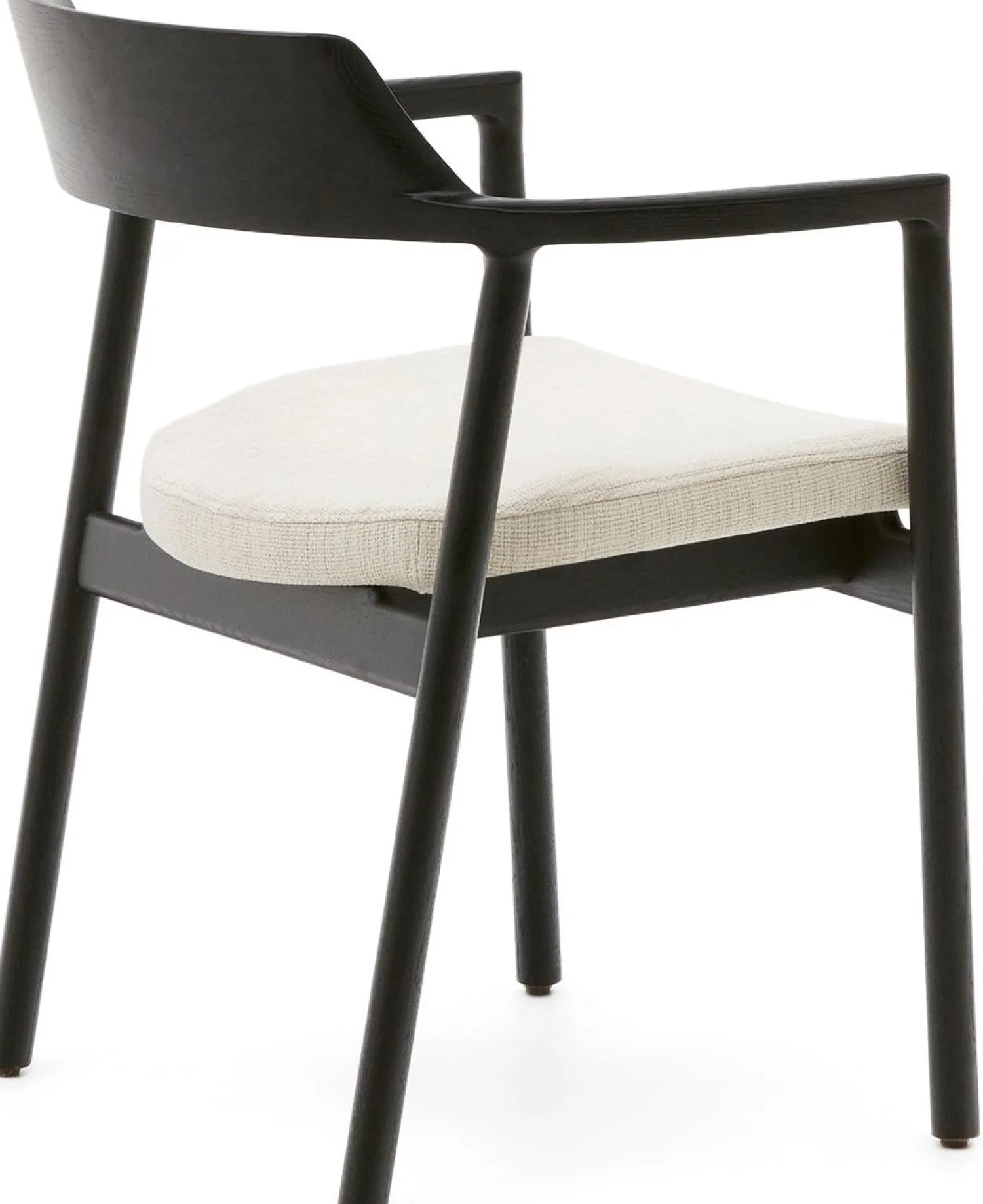 Eetkamerstoelen Met Armleuning-Kave Home Alocs Eetkamerstoel Beige, Zwart