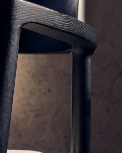 Eetkamerstoelen Met Armleuning-Kave Home Alocs Eetkamerstoel Beige, Zwart