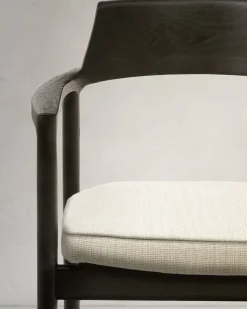 Eetkamerstoelen Met Armleuning-Kave Home Alocs Eetkamerstoel Beige, Zwart