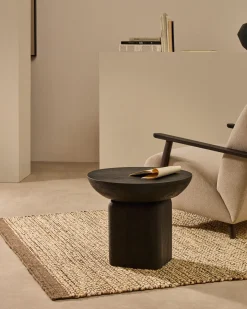 Houten Bijzettafels-Kave Home Ambra Bijzettafel Zwart