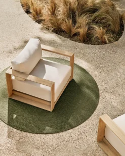 Tuinstoelen-Kave Home Ambra Fauteuil Beige
