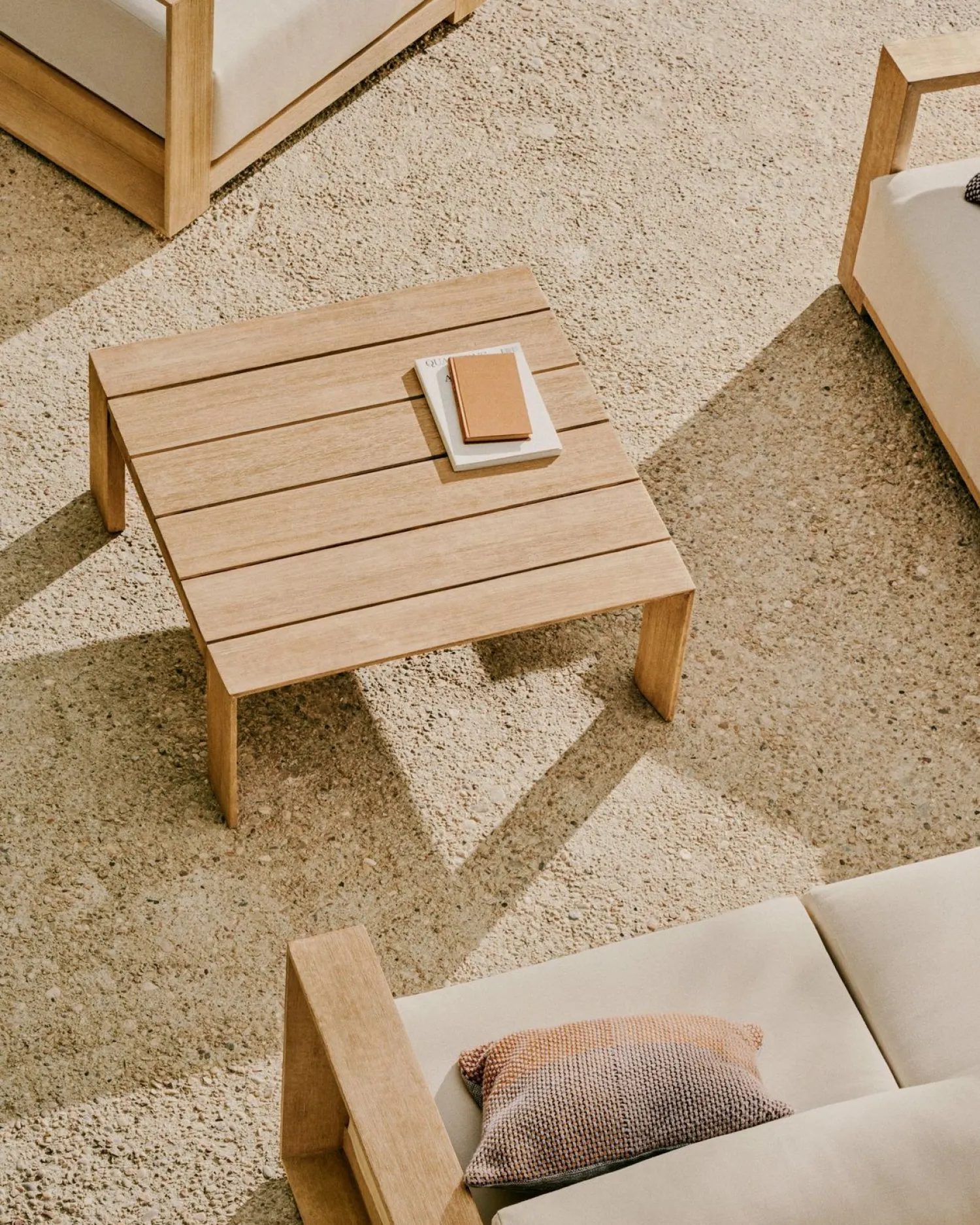Houten Salontafels|Vierkante Salontafels-Kave Home Ambra Salontafel Naturel