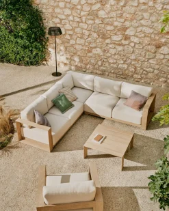 Houten Salontafels|Vierkante Salontafels-Kave Home Ambra Salontafel Naturel
