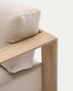 Tuinbanken|Zitbanken-Kave Home Ambra 2-Zitsbank Beige