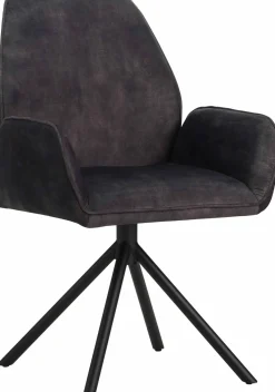 Draaibare Eetkamerstoelen|Eetkamerstoelen Met Armleuning-Eijerkamp Collectie Amira Eetkamerstoel Antracite