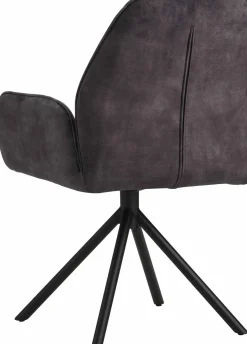 Draaibare Eetkamerstoelen|Eetkamerstoelen Met Armleuning-Eijerkamp Collectie Amira Eetkamerstoel Antracite