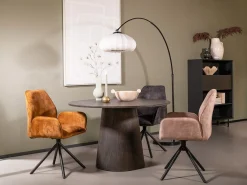 Draaibare Eetkamerstoelen|Eetkamerstoelen Met Armleuning-Eijerkamp Collectie Amira Eetkamerstoel Mole