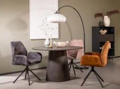 Draaibare Eetkamerstoelen|Eetkamerstoelen Met Armleuning-Eijerkamp Collectie Amira Eetkamerstoel Gold