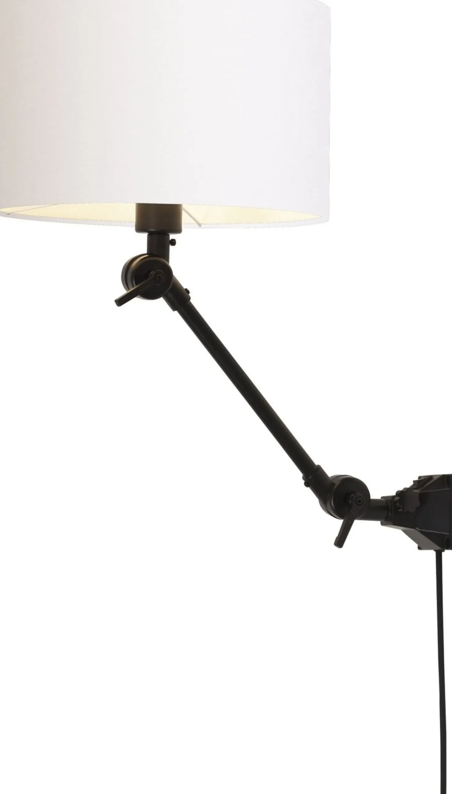 Industriële Wandlampen|Wandlampen-It's about RoMi Amsterdam 1-arm Wandlamp Wit