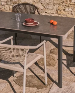 Tuintafels-Kave Home Anafi Tuintafel Grafiet