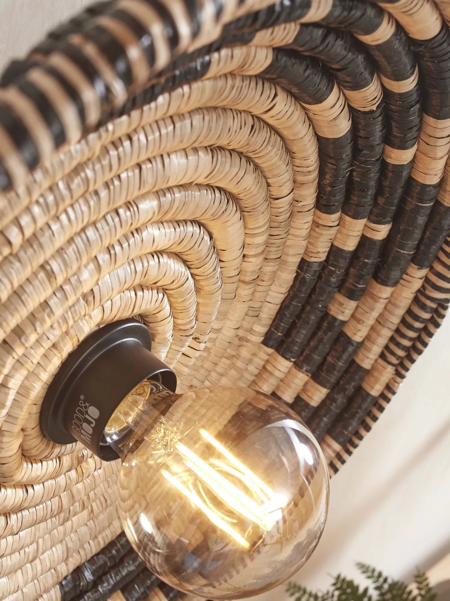 Wandlampen|Wandlampen-Good&Mojo Andros Wandlamp Black, Natural
