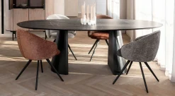 Ovale Eettafels-XOOON Arabax Eettafel Lichtgrijs