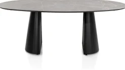 Ovale Eettafels-XOOON Arabax Eettafel Lichtgrijs