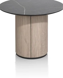 Ronde Bijzettafels-XOOON Aramon Bijzettafel Zwart, Naturel