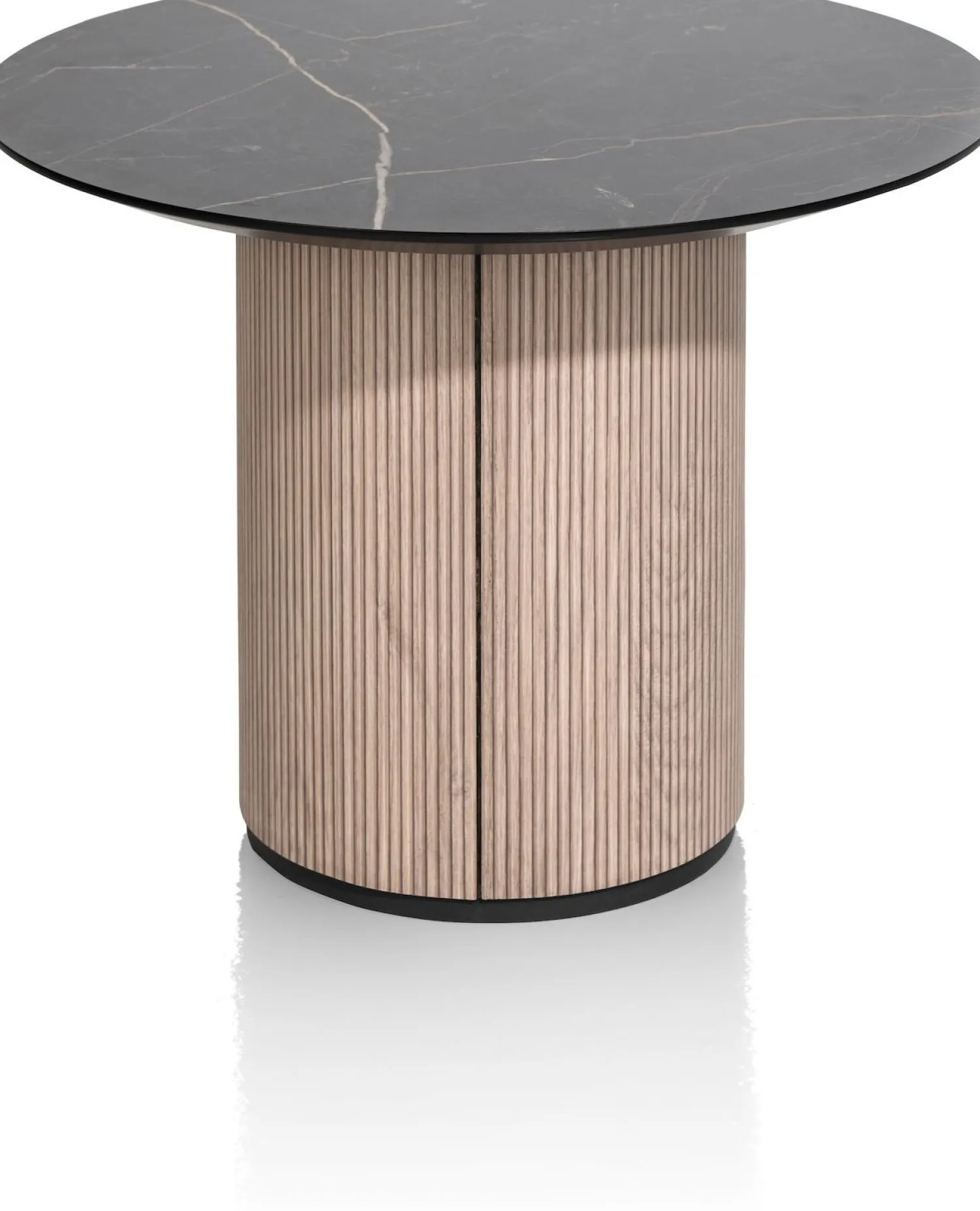 Ronde Bijzettafels-XOOON Aramon Bijzettafel Zwart, Naturel