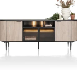 Dressoirs-XOOON Aramon Dressoir Zwart, Naturel