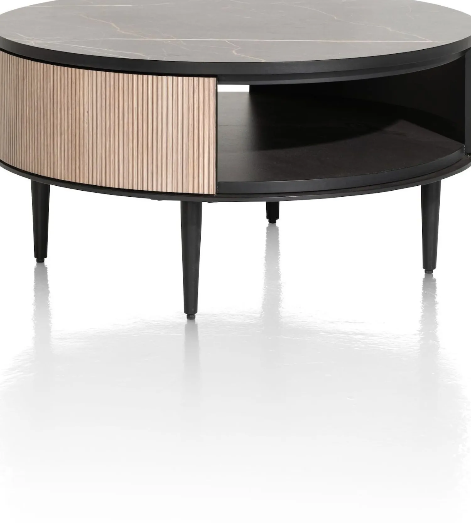 Ronde Salontafels-XOOON Aramon Salontafel Zwart, Naturel
