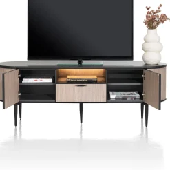 Tv-Meubels-XOOON Aramon Tv-meubel Zwart, Naturel