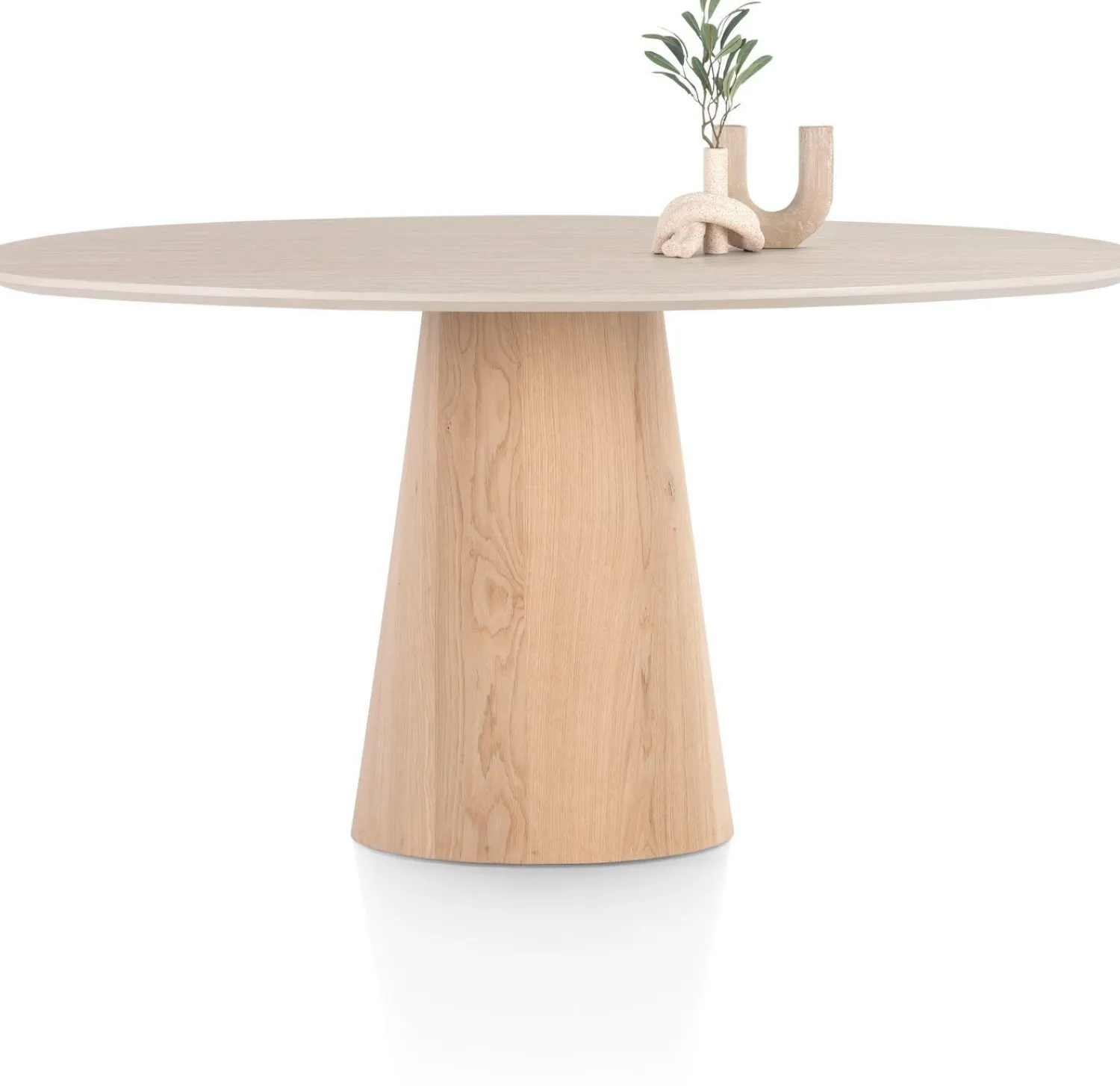 Ovale Eettafels-XOOON Aras Ovaal Eettafel Travertin