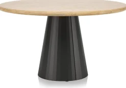 Houten Eettafels|Ronde Eettafels-XOOON Arawood Rond Eettafel Natural
