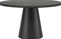 Houten Eettafels|Ronde Eettafels-XOOON Arawood Rond Eettafel Zwart