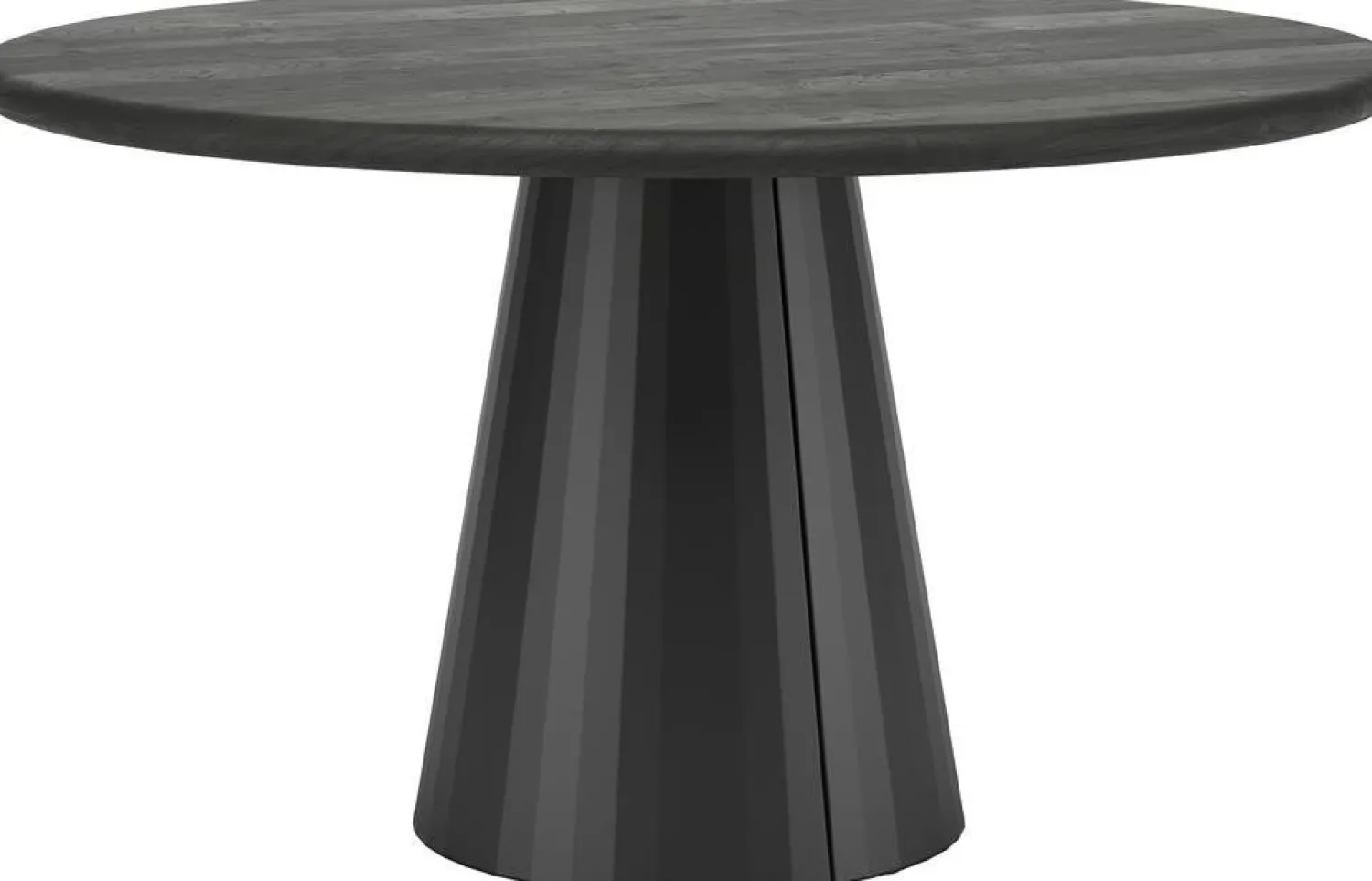 Houten Eettafels|Ronde Eettafels-XOOON Arawood Rond Eettafel Zwart