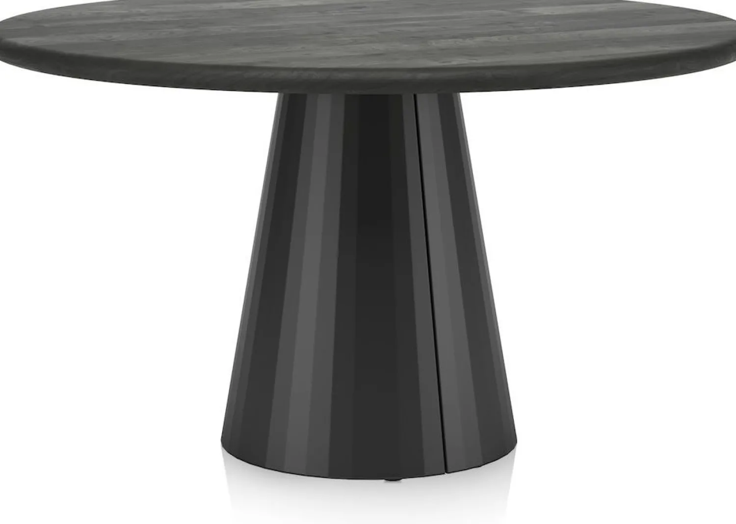 Houten Eettafels|Ronde Eettafels-XOOON Arawood Rond Eettafel Zwart
