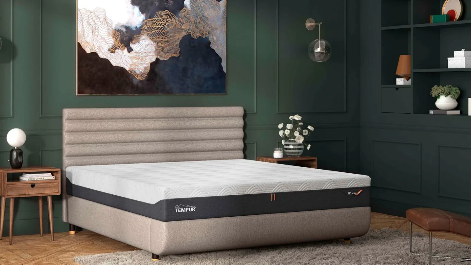 Elektrische Boxsprings-Tempur Arc Vectra Verstelbaar Boxspring Grijs