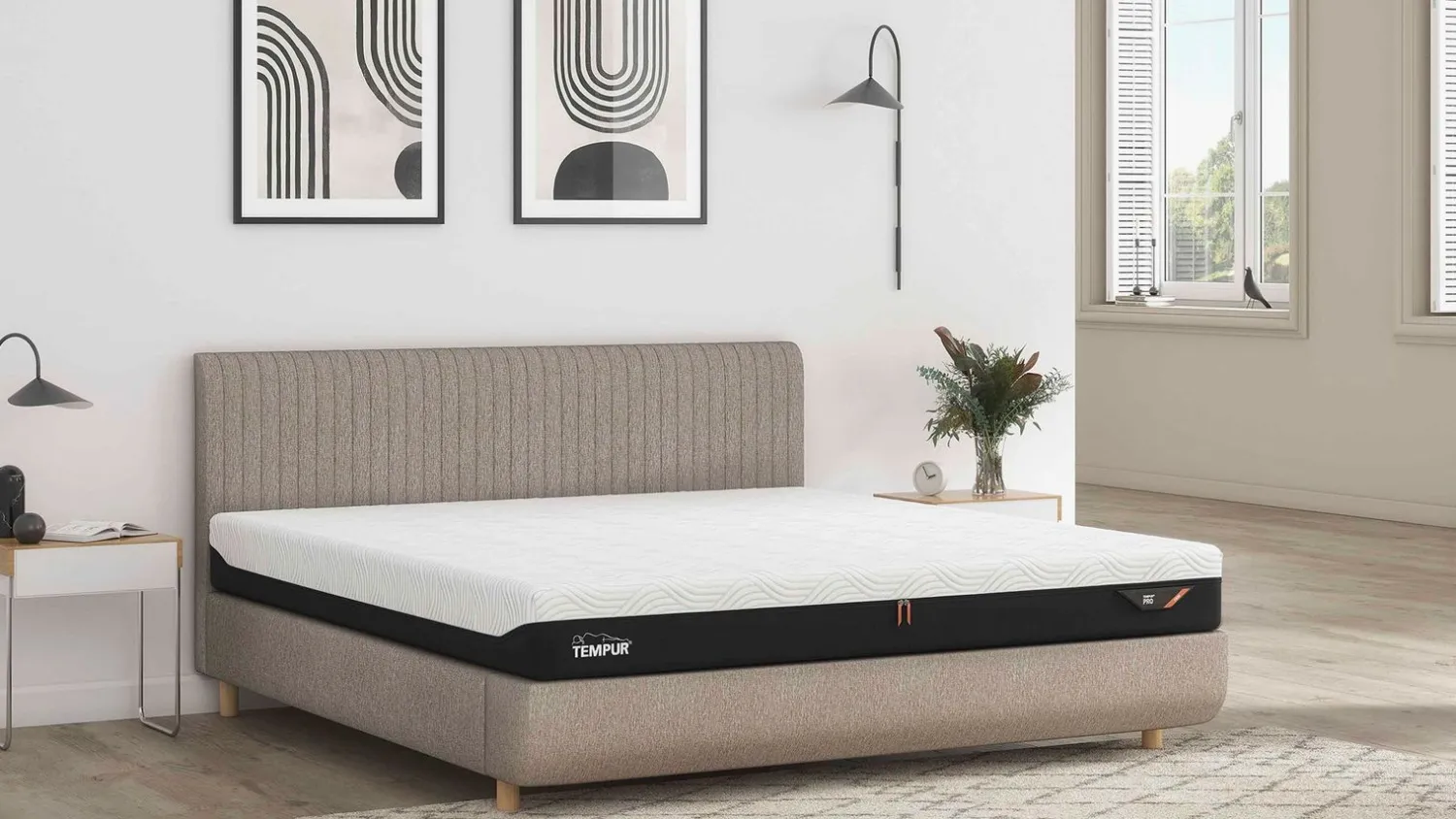 Elektrische Boxsprings-Tempur Arc Vertical Verstelbaar Boxspring Grijs