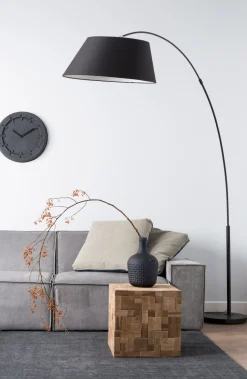 Moderne Vloerlampen|Vloerlampen-Zuiver Arc Vloerlamp Black