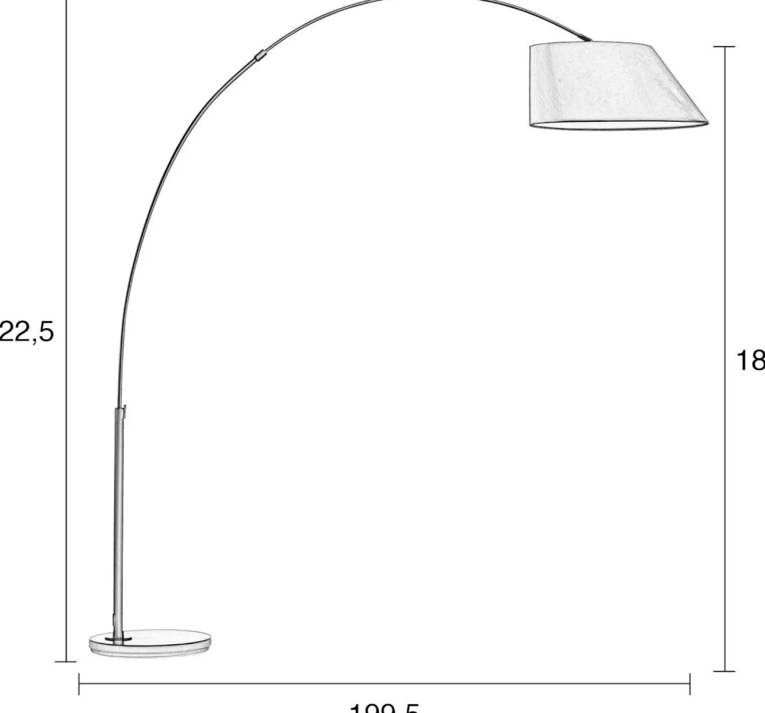 Moderne Vloerlampen|Vloerlampen-Zuiver Arc Vloerlamp Black