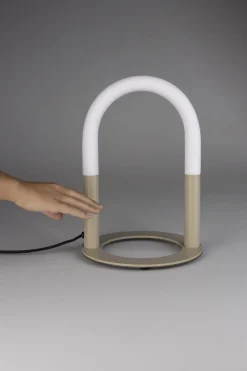 Moderne Tafellampen|Tafellampen-Zuiver Arch Tafellamp Beige