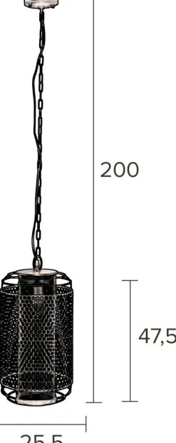 Industriële Hanglampen|Industriële Hanglampen-Dutchbone Archer Hanglamp Black