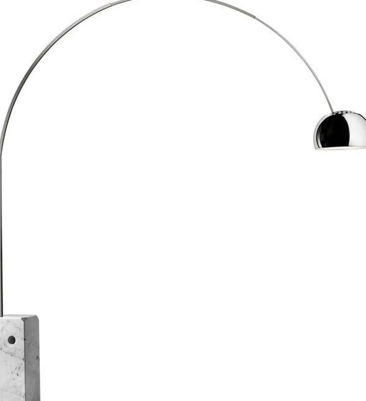 Moderne Vloerlampen|Vloerlampen-Flos Arco Vloerlamp Zilver