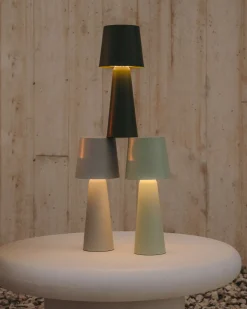 Moderne Tafellampen|Tafellampen-Kave Home Arenys Grote Tafellamp Turquoise