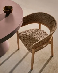 Tuinstoelen-Kave Home Arinella Tuinstoel Naturel