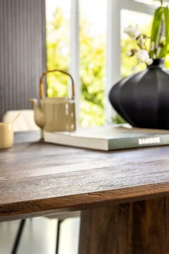 Houten Eettafels|Ovale Eettafels-Eleonora Aron Eettafel Bruin