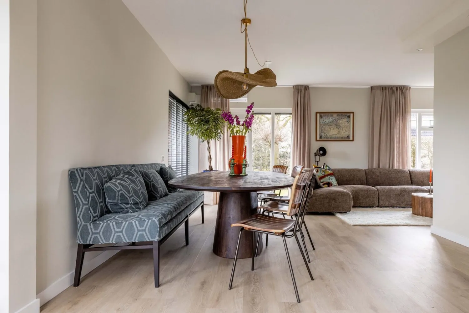 Houten Eettafels|Ovale Eettafels-Eleonora Aron Eettafel Bruin